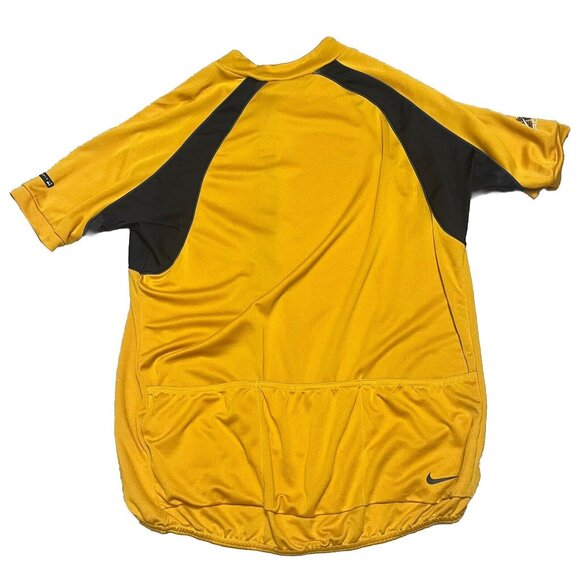 Vintage Nike Yellow ACG Cycling Shirt Swoosh 90s Jersey 1/4 Zip USA Men's XL - Picture 2 of 7